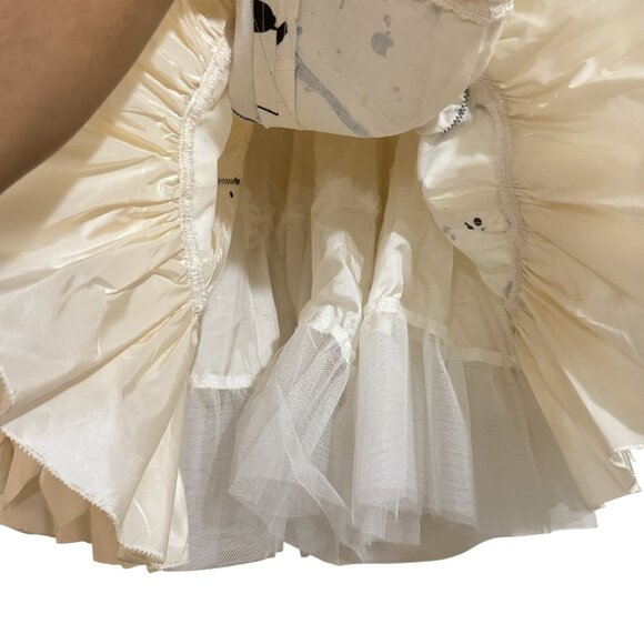 Vintage Fabrice Bergdorf Goodman 80s White Strapless Silk Silhouette Dress P - Picture 5 of 9